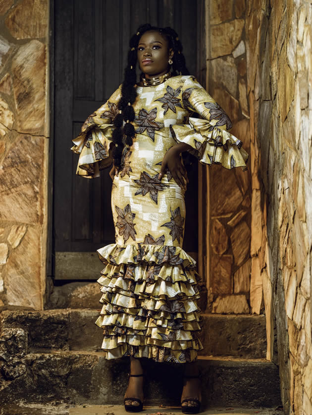 Ceci Petal Blossom Elegant Frill Gowns