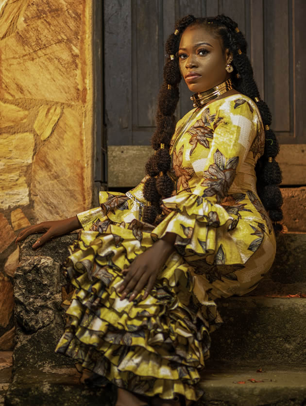 Ceci Petal Blossom Elegant Frill Gowns